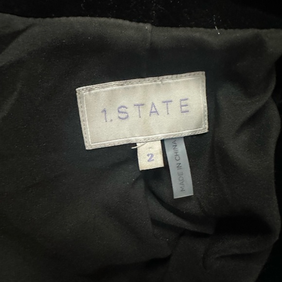 1.State Classic Velvet One-Button Blazer - Picture 2 of 2